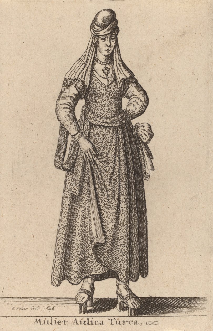 Mulier Aulica Turca, 1644. 作者 瓦茨劳斯·霍拉尔