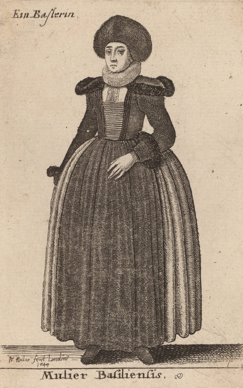 Mulier Basiliensis, 1644. 作者 瓦茨劳斯·霍拉尔