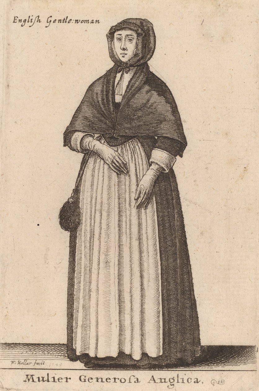 Mulier Generosa Anglica, 1643. 作者 瓦茨劳斯·霍拉尔