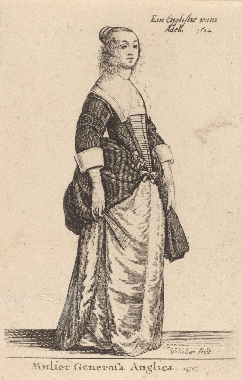 Mulier Generosa Anglica, 1644. 作者 瓦茨劳斯·霍拉尔