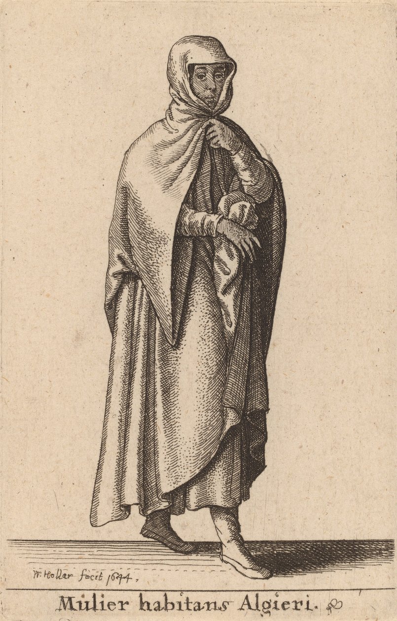 Mulier Habitans Algieri，1644。 作者 瓦茨劳斯·霍拉尔