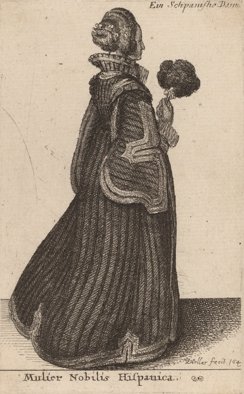 Mulier Nobilis Hispanica，可能是1649年。 作者 瓦茨劳斯·霍拉尔