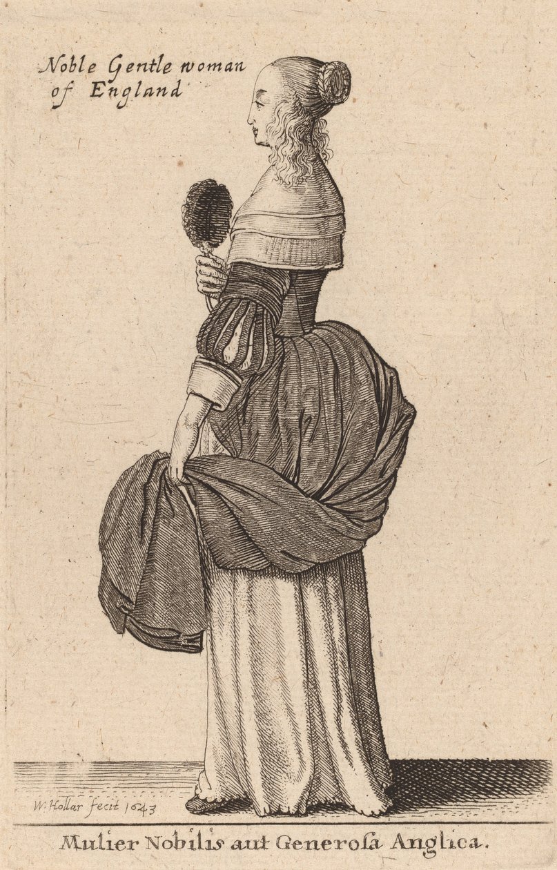 Mulier Nobilis aut Generosa Anglica, 1643. 作者 瓦茨劳斯·霍拉尔