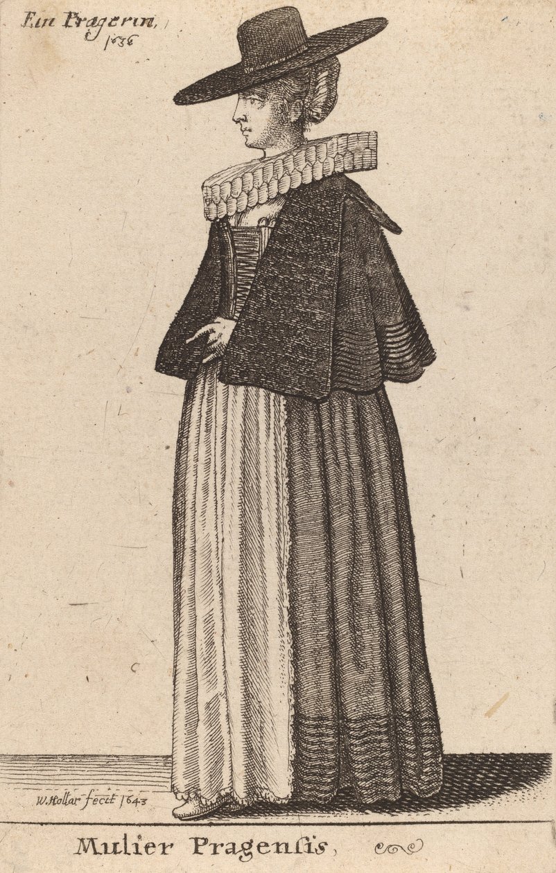 Mulier Pragensis，1643年。 作者 瓦茨劳斯·霍拉尔