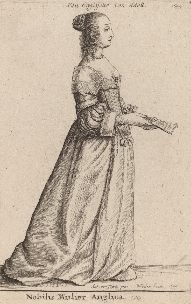 Nobilis Mulier Anglica, 1649. 作者 瓦茨劳斯·霍拉尔