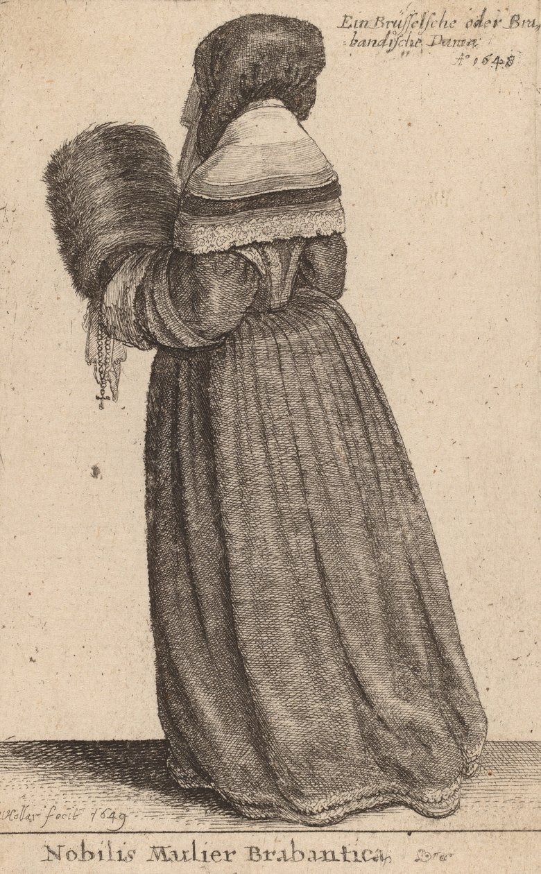Nobilis Mulier Brabantica, 1649. 作者 瓦茨劳斯·霍拉尔