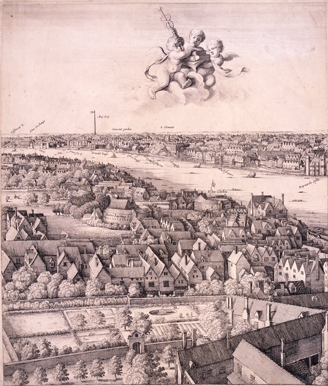 伦敦的全景图，约1670年 作者 瓦茨劳斯·霍拉尔