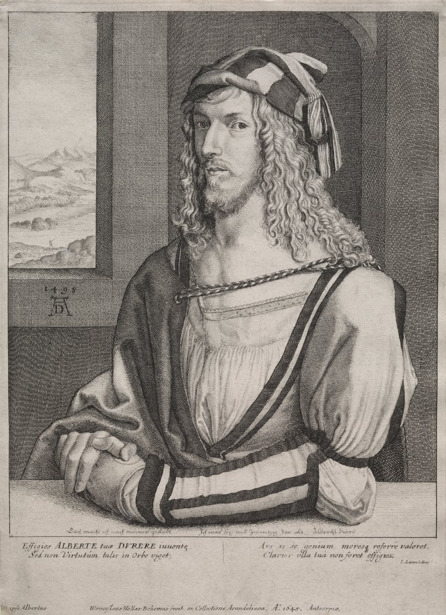 阿尔布雷希特·丢勒 (Albrecht Dürer) 肖像，26 岁时 作者 瓦茨劳斯·霍拉尔