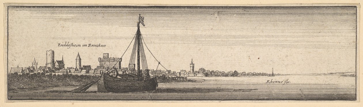 吕德斯海姆，1642-44年。 作者 瓦茨劳斯·霍拉尔
