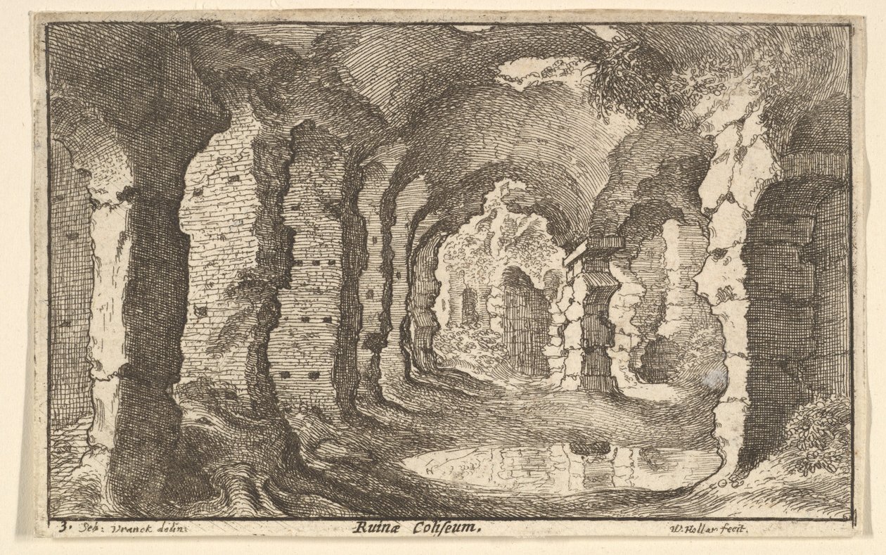 Ruinae Coliseum，约1650年。 作者 瓦茨劳斯·霍拉尔