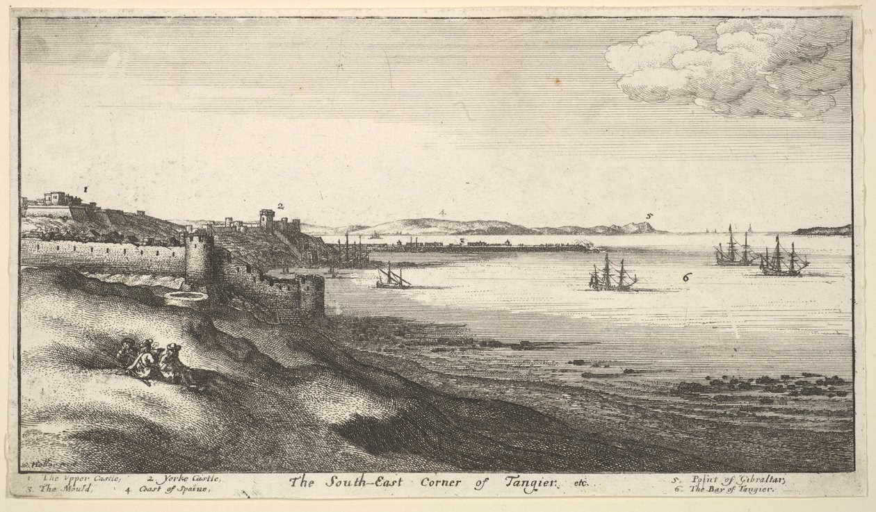 丹吉尔东南角，1669-73年。 作者 瓦茨劳斯·霍拉尔