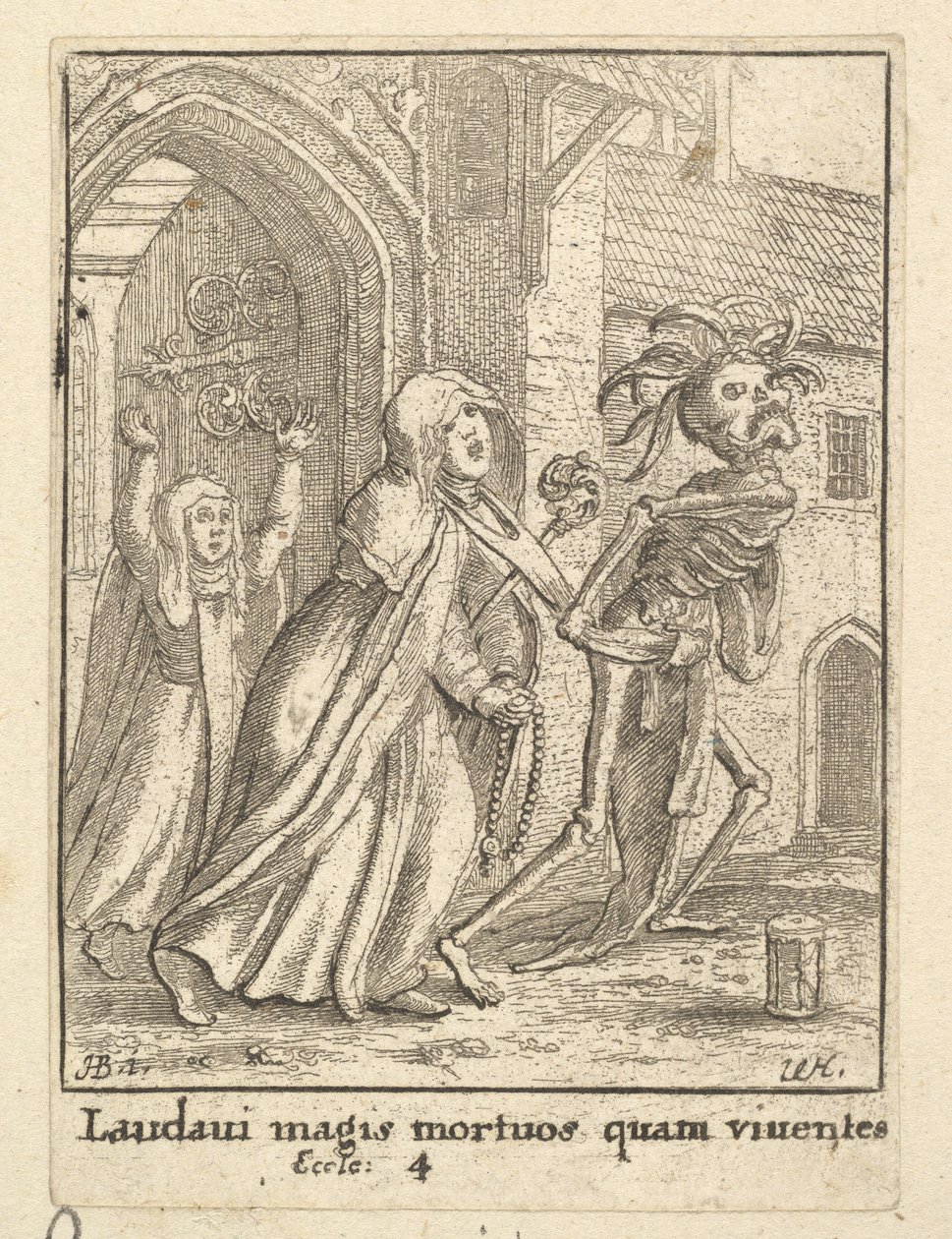 死亡舞蹈中的修道院，1651年。 作者 瓦茨劳斯·霍拉尔