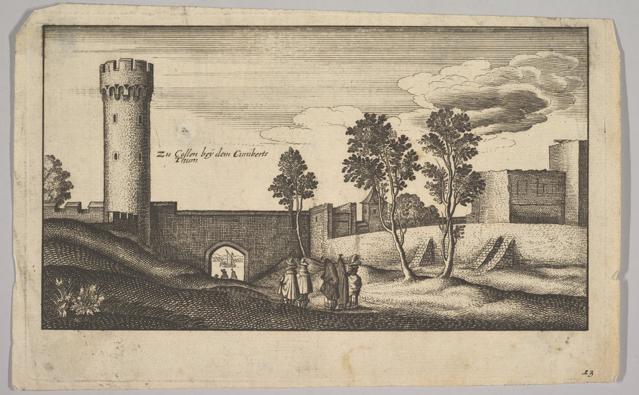 科隆副本附近的库尼伯特塔，1625-77年。 作者 瓦茨劳斯·霍拉尔
