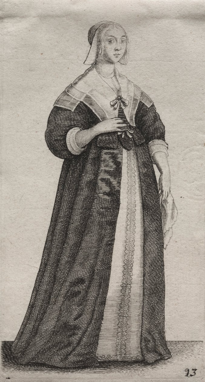 从贵族到乡村妇女，英国妇女的几种习性，1639年。 作者 瓦茨劳斯·霍拉尔