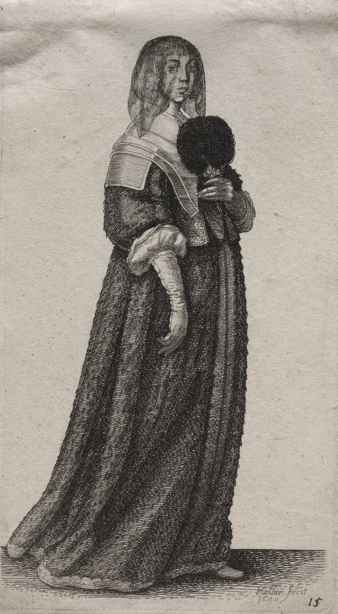 从贵族到乡村妇女，英国妇女的几种习性，1640年。 作者 瓦茨劳斯·霍拉尔