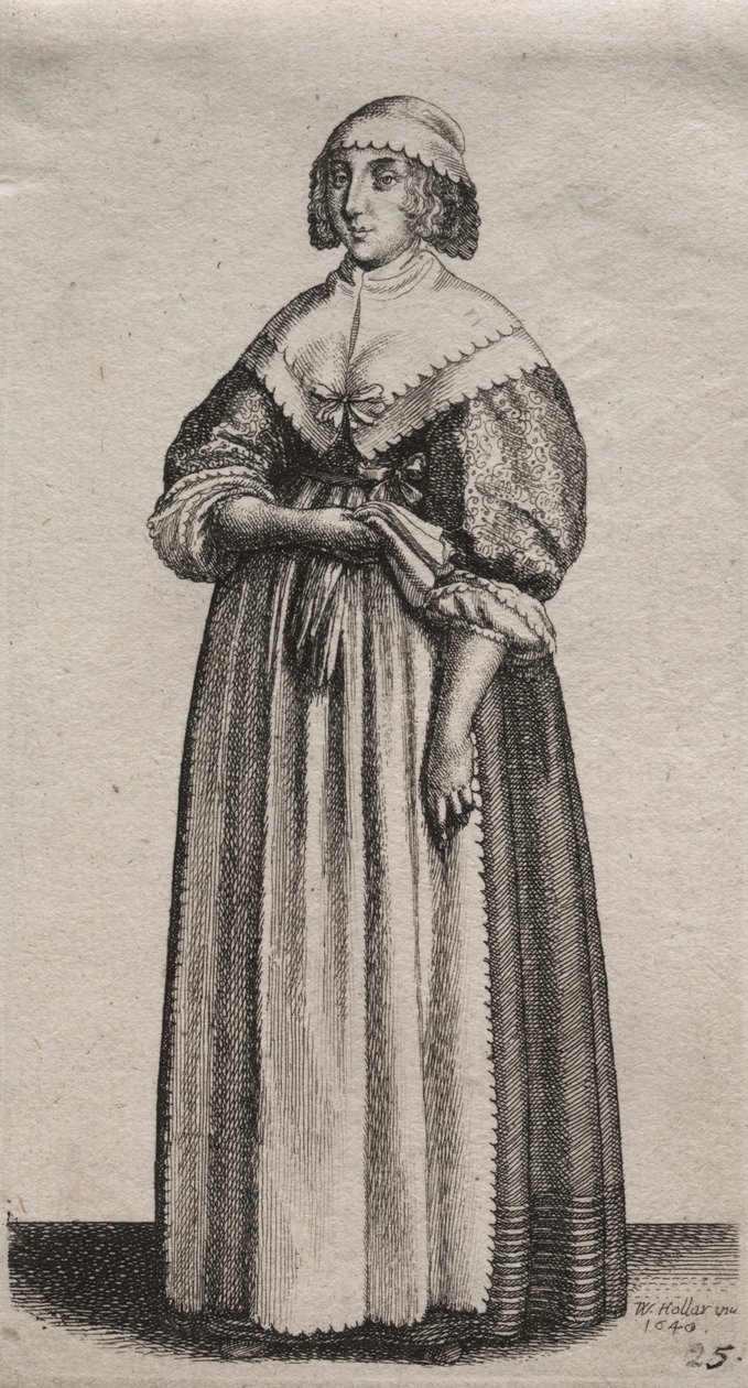 从贵族到乡村妇女，英国妇女的几种习性，1640年。 作者 瓦茨劳斯·霍拉尔