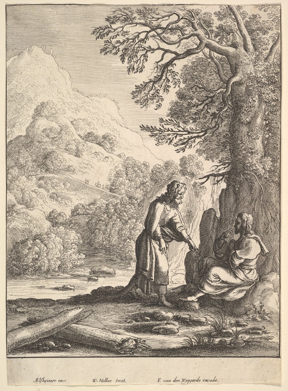 诱惑，1625-77年。 作者 瓦茨劳斯·霍拉尔
