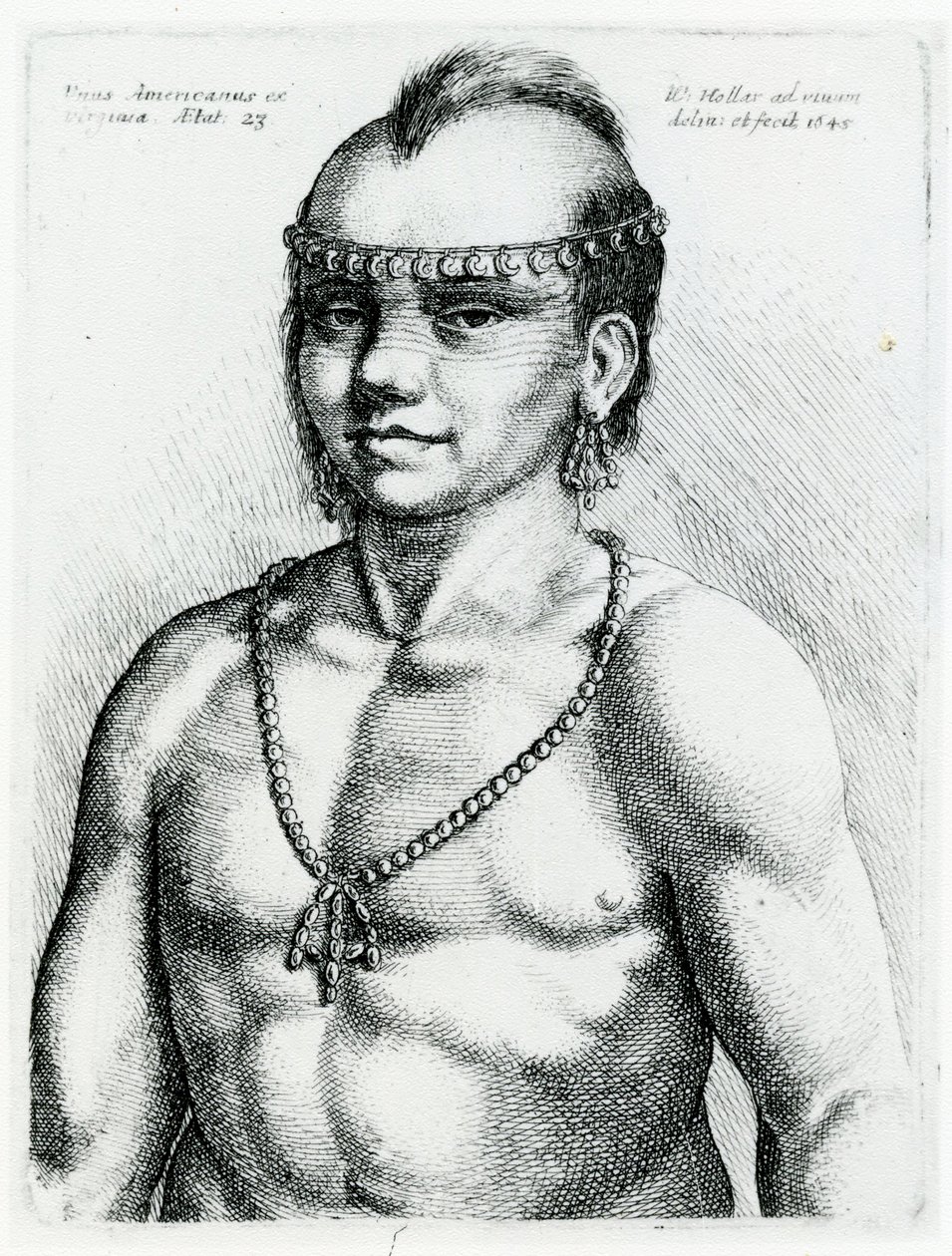 弗吉尼亚印第安人，1645年 作者 瓦茨劳斯·霍拉尔
