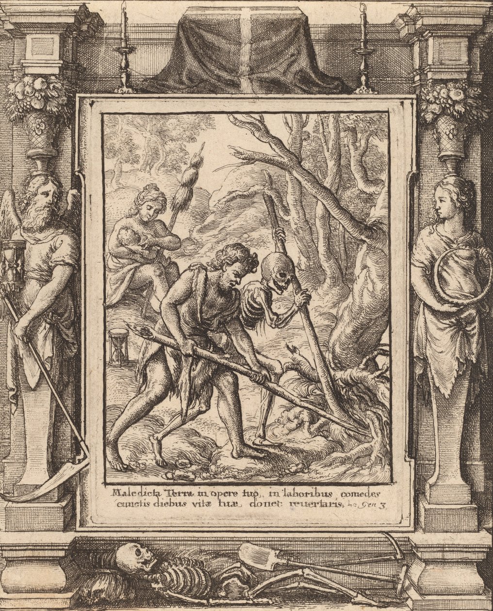 当Adam Delved，1651年。 作者 瓦茨劳斯·霍拉尔