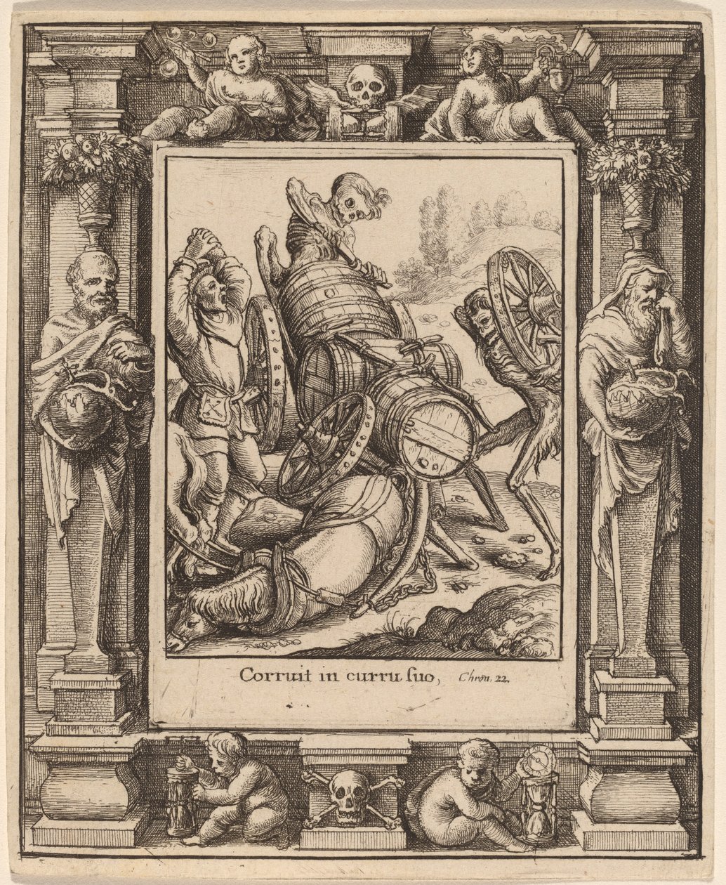 车厢 作者 瓦茨拉夫·霍拉尔（Hans Holbein the Younger） 亚伯拉罕·范·迪彭贝克（Abraham van Diepenbeeck）之后