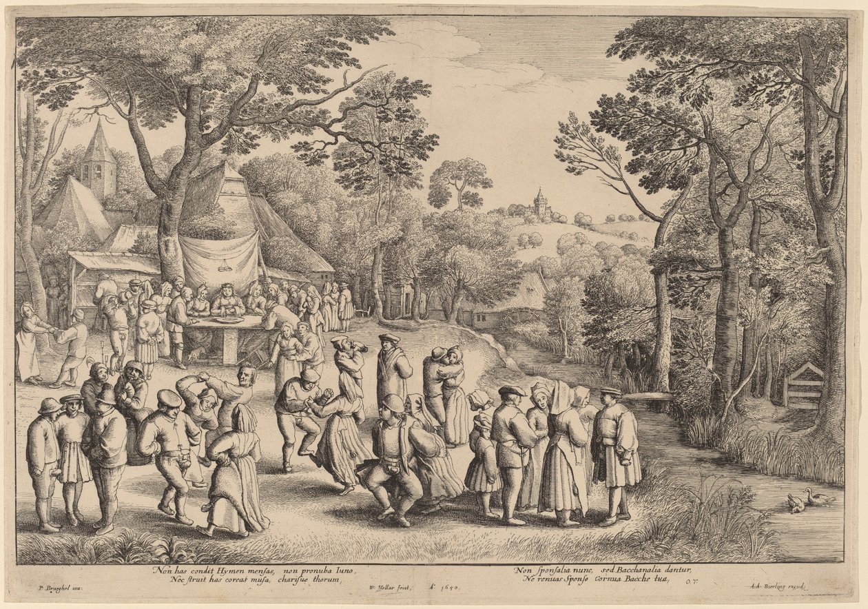 质朴的婚礼舞蹈 作者 温塞斯劳斯·霍拉尔（Jan Brueghel the Elder）