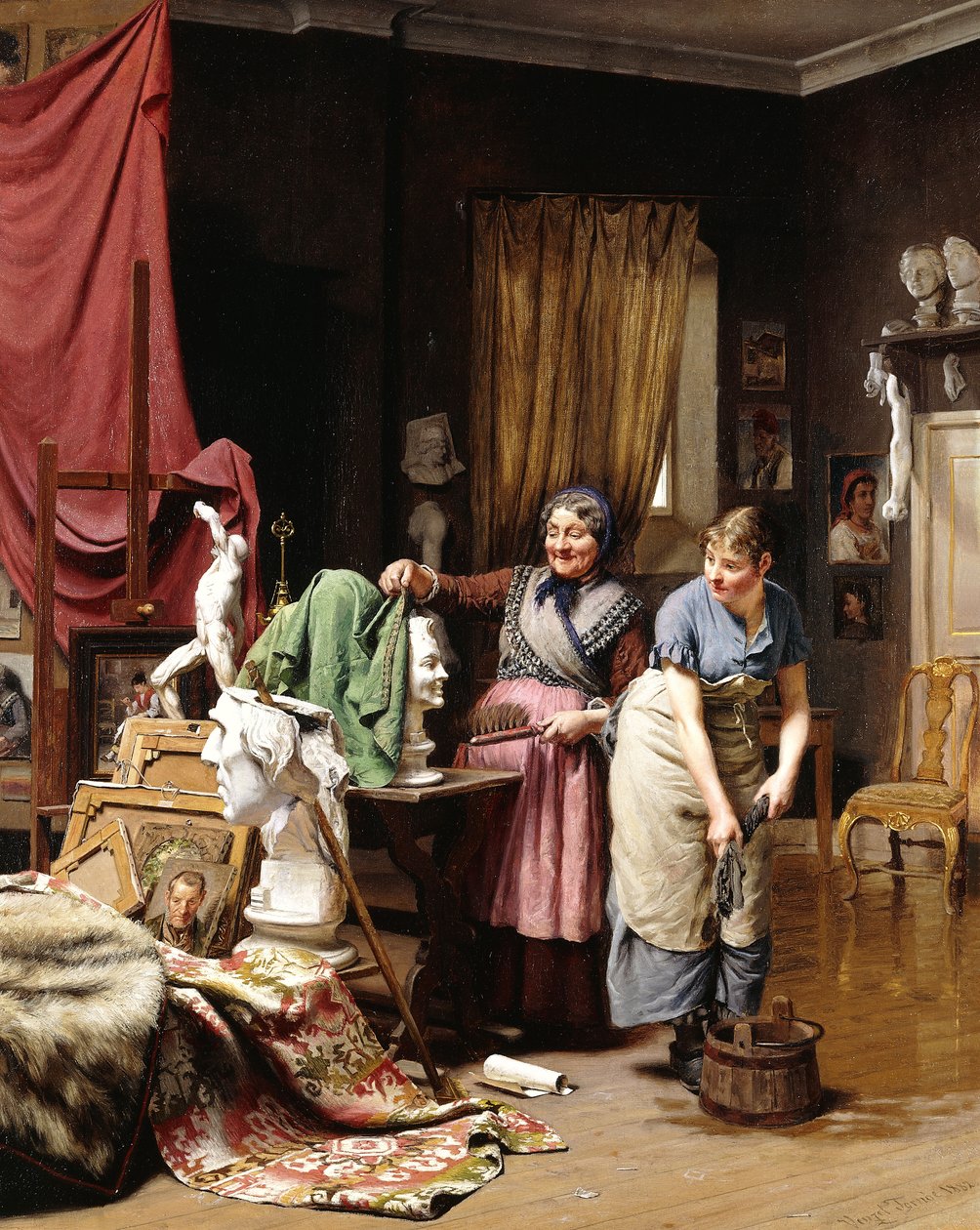 在工作室，1882年 作者 瓦茨劳斯·乌尔里克·托尔诺