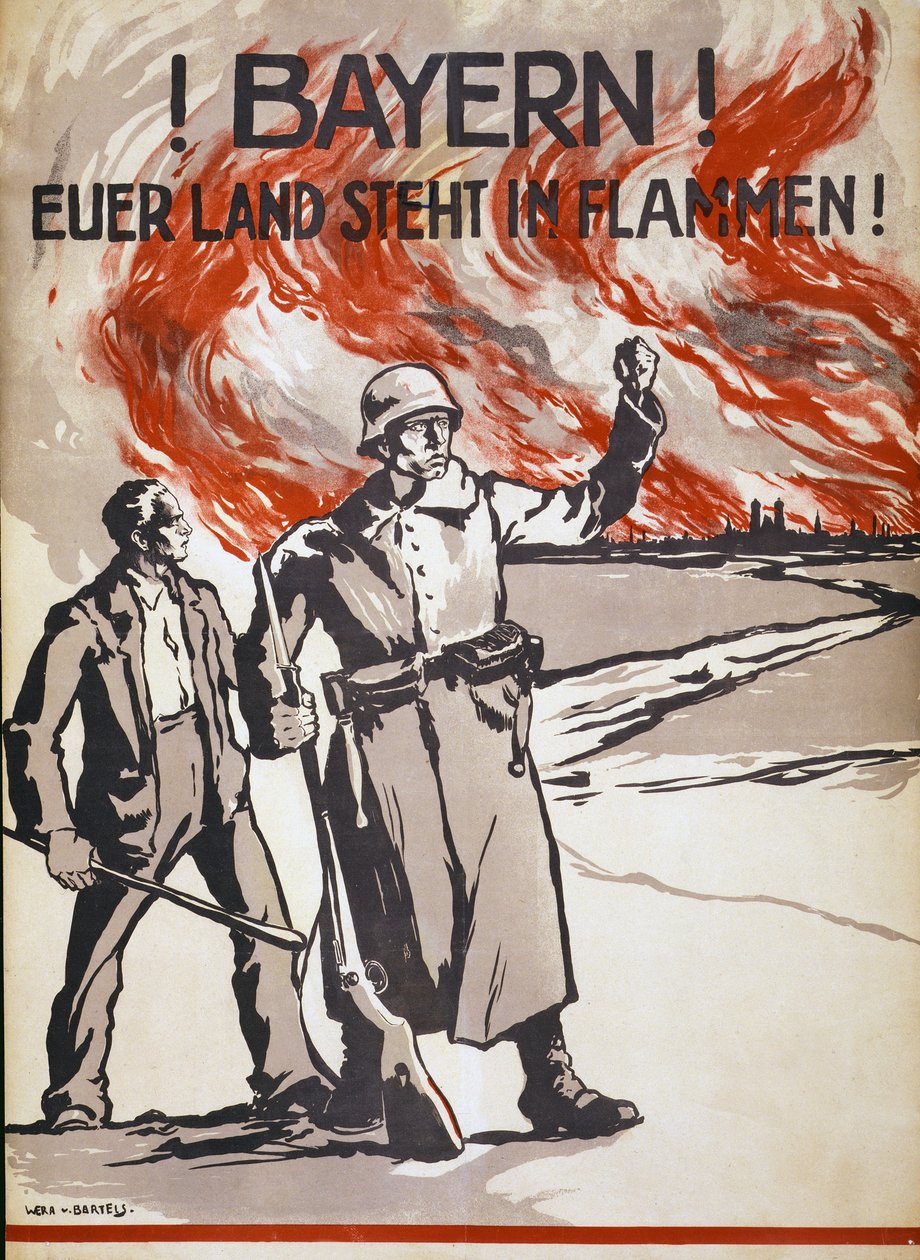 拜仁！你的国家火上浇油！酒吧。德国，c.1918 作者 巴特拉的Wera