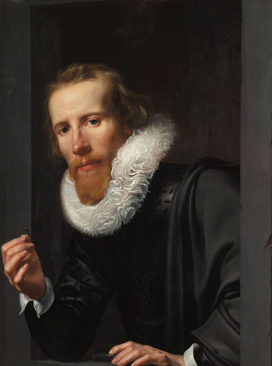Goldsmith的肖像，可能是Bartholomeus Jansz van Assendelft，1617 作者 Werner van den Valckert
