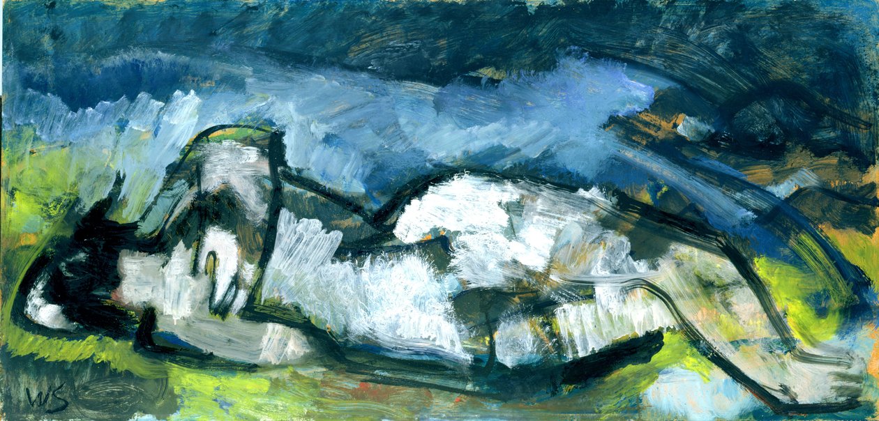 1961年的夜晚（面板上的油和蛋彩画） 作者 维尔纳·舒尔茨