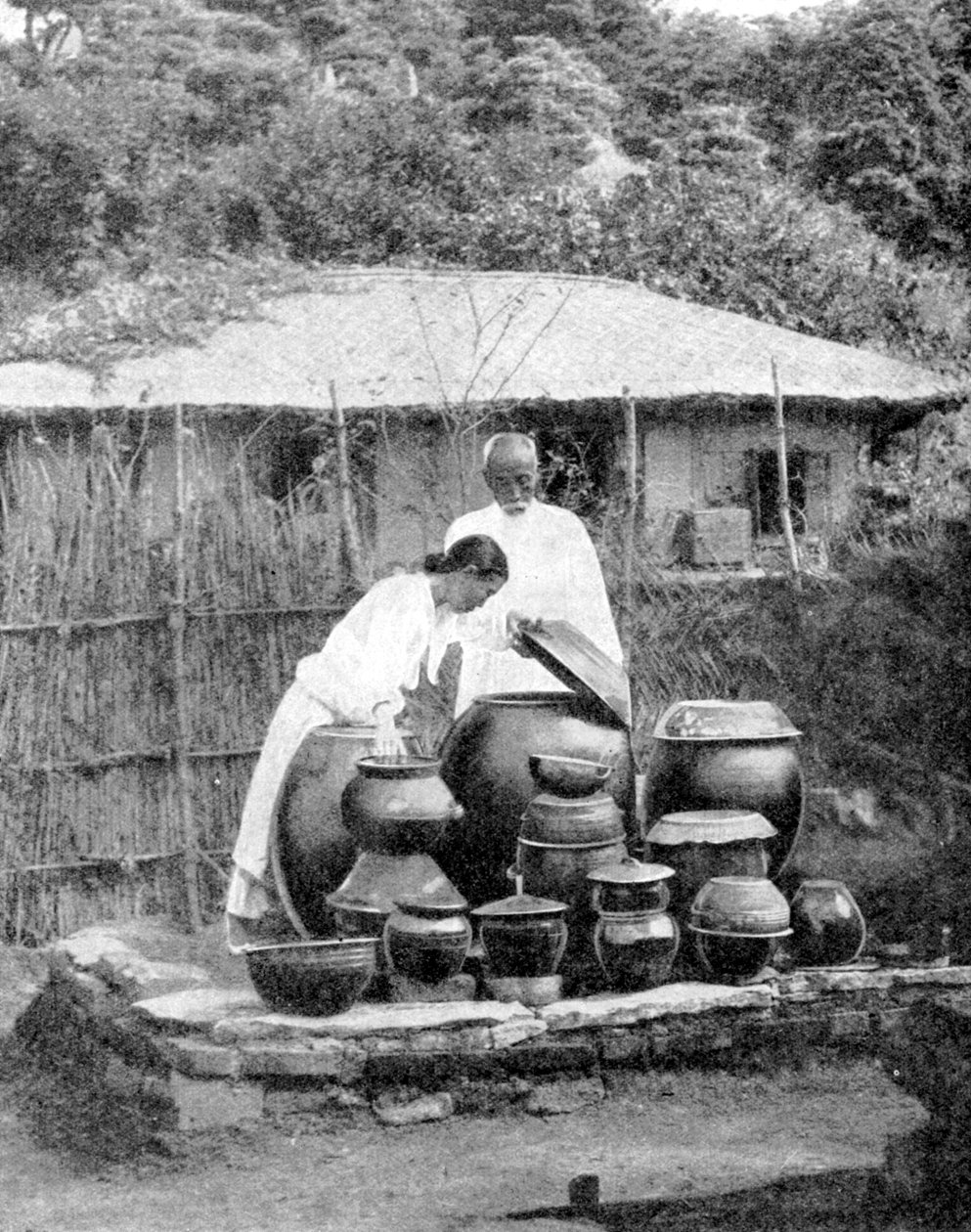 韩国的白袍居民，1936年。 作者 世界各地的照片
