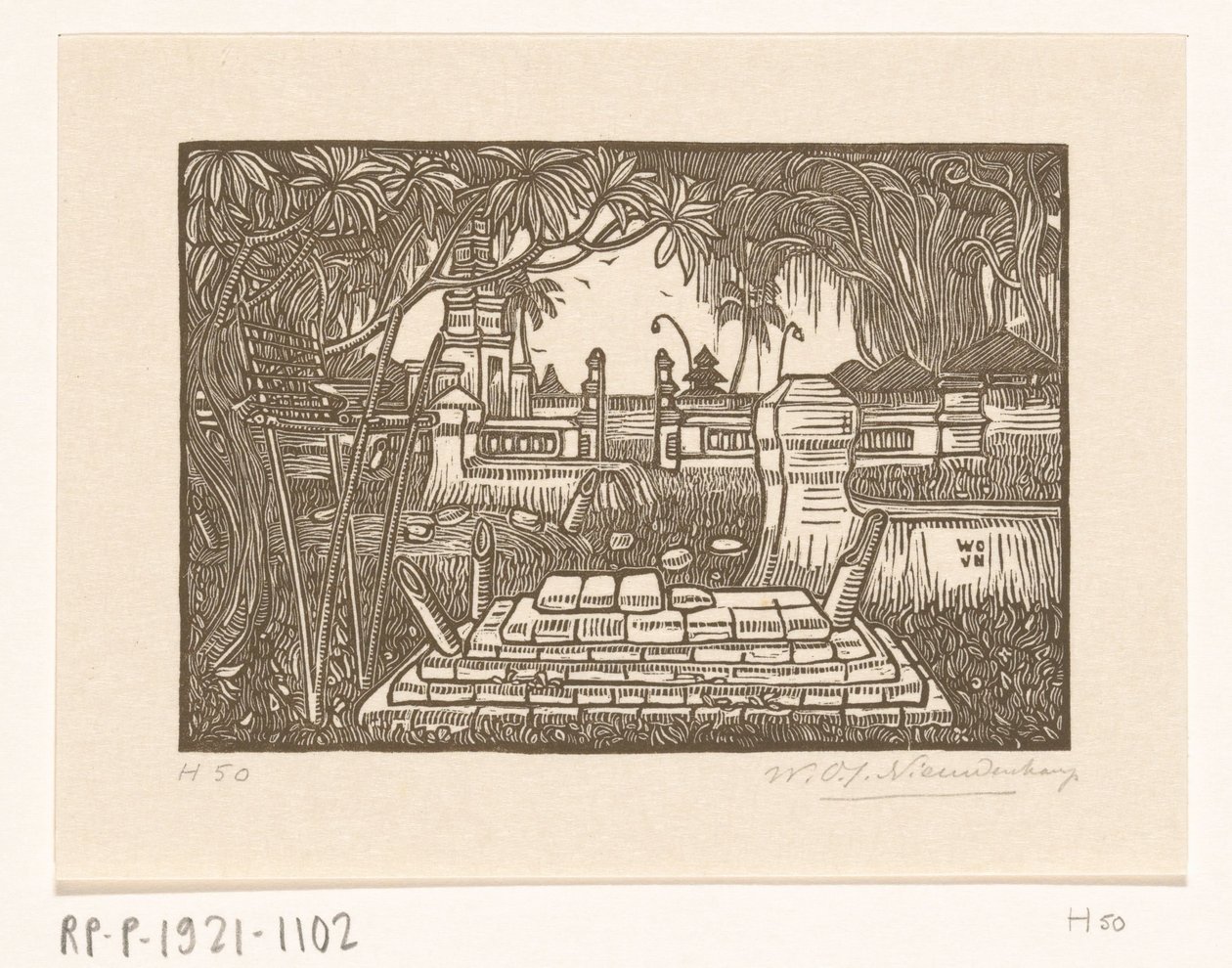 巴厘岛辛格拉加附近的墓地
巴厘岛公墓 作者 Wijnand Otto Jan Nieuwenkamp（艺术家签名）