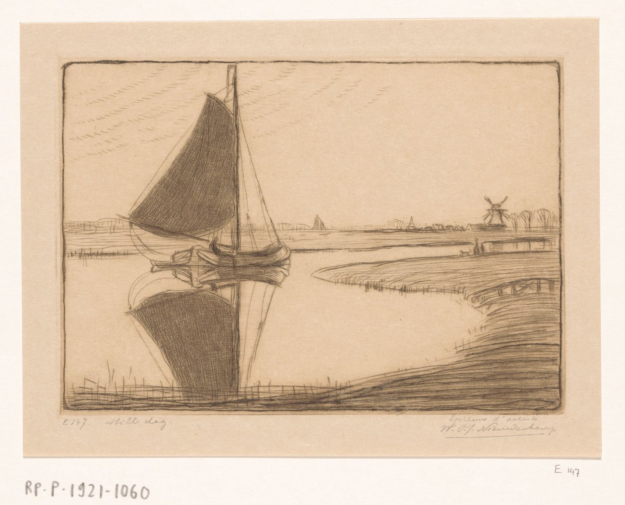 Drecht
宁静的一天（原标题） 作者 Wijnand Otto Jan Nieuwenkamp（艺术家签名）