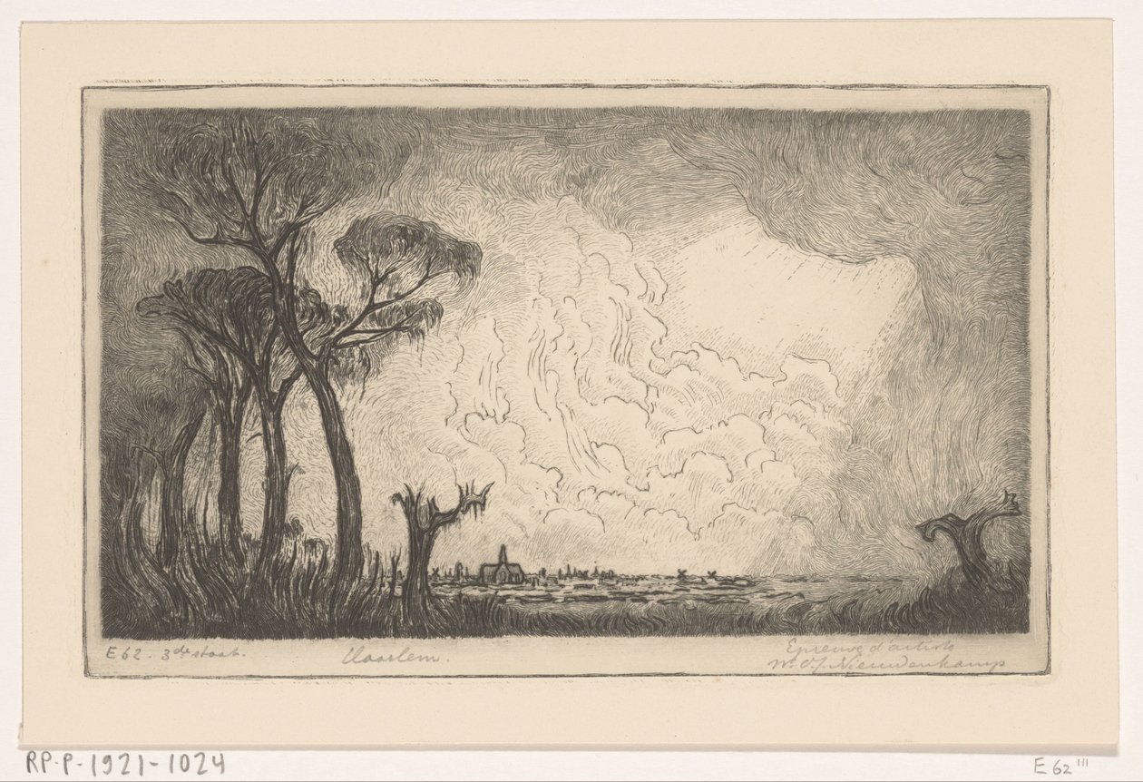 哈勒姆景观（原标题） 作者 Wijnand Otto Jan Nieuwenkamp（艺术家签名）