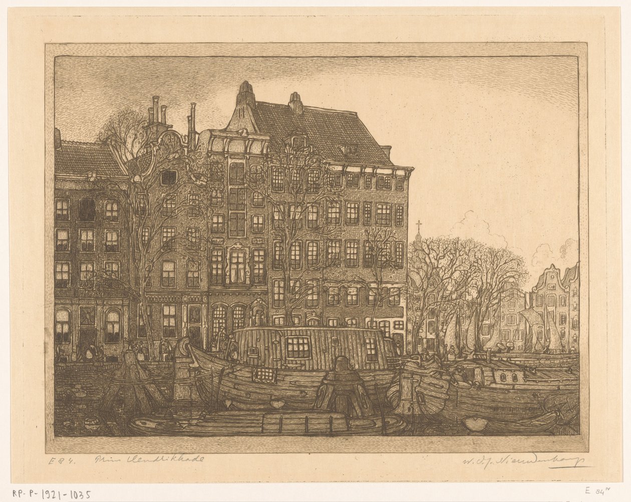 阿姆斯特丹 Prins Hendrikkade 街上的房屋
Prins Hendrikkade（原标题） 作者 Wijnand Otto Jan Nieuwenkamp（艺术家签名）