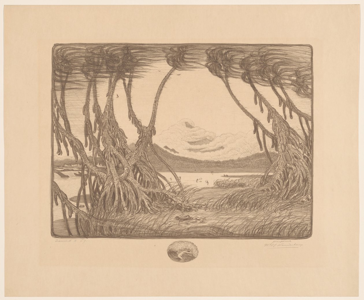 海风，爪哇岛南海岸
海风 I（实物上的原标题） 作者 Wijnand Otto Jan Nieuwenkamp（艺术家签名）