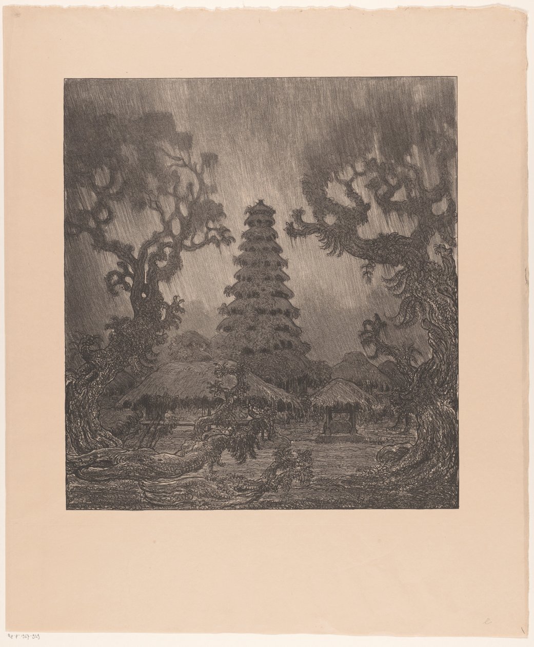 雨中的宝塔
雨中的寺庙（原标题） 作者 维南德·奥托·扬·纽文坎普