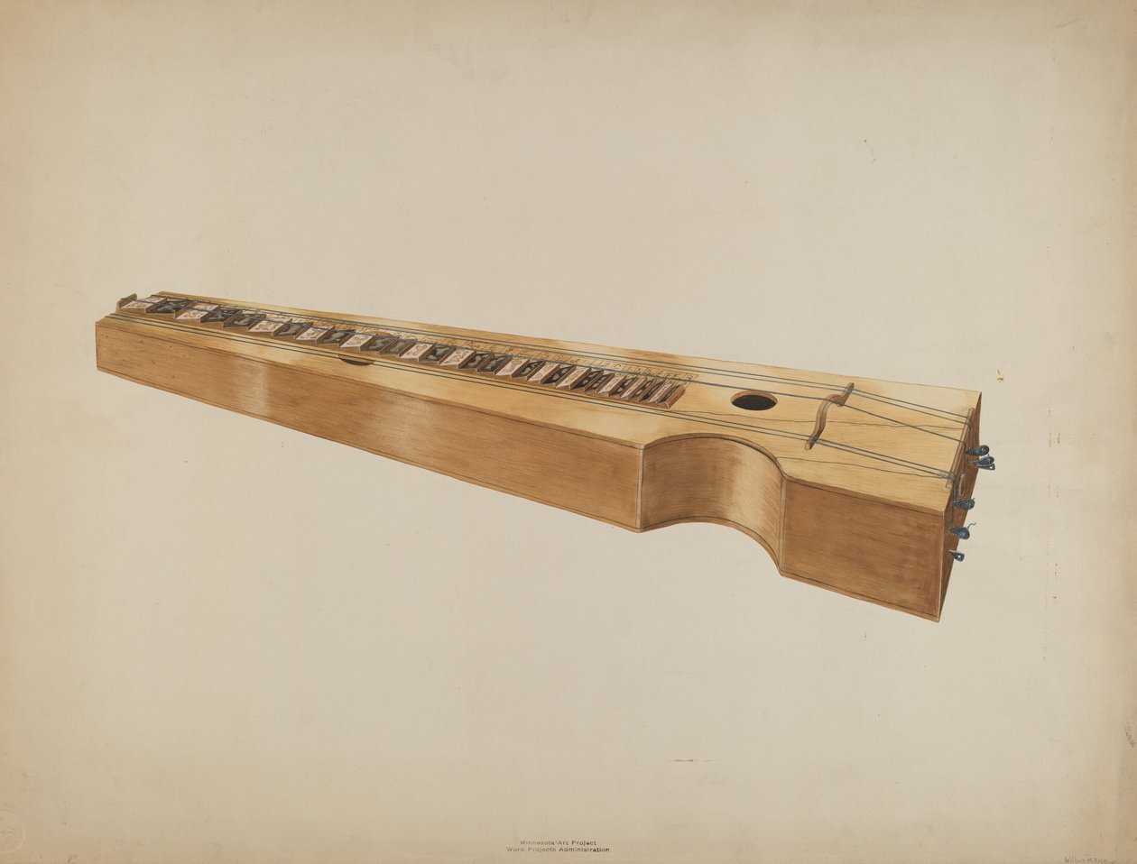 Psalmodicon，约1937年。 作者 威尔伯·赖斯