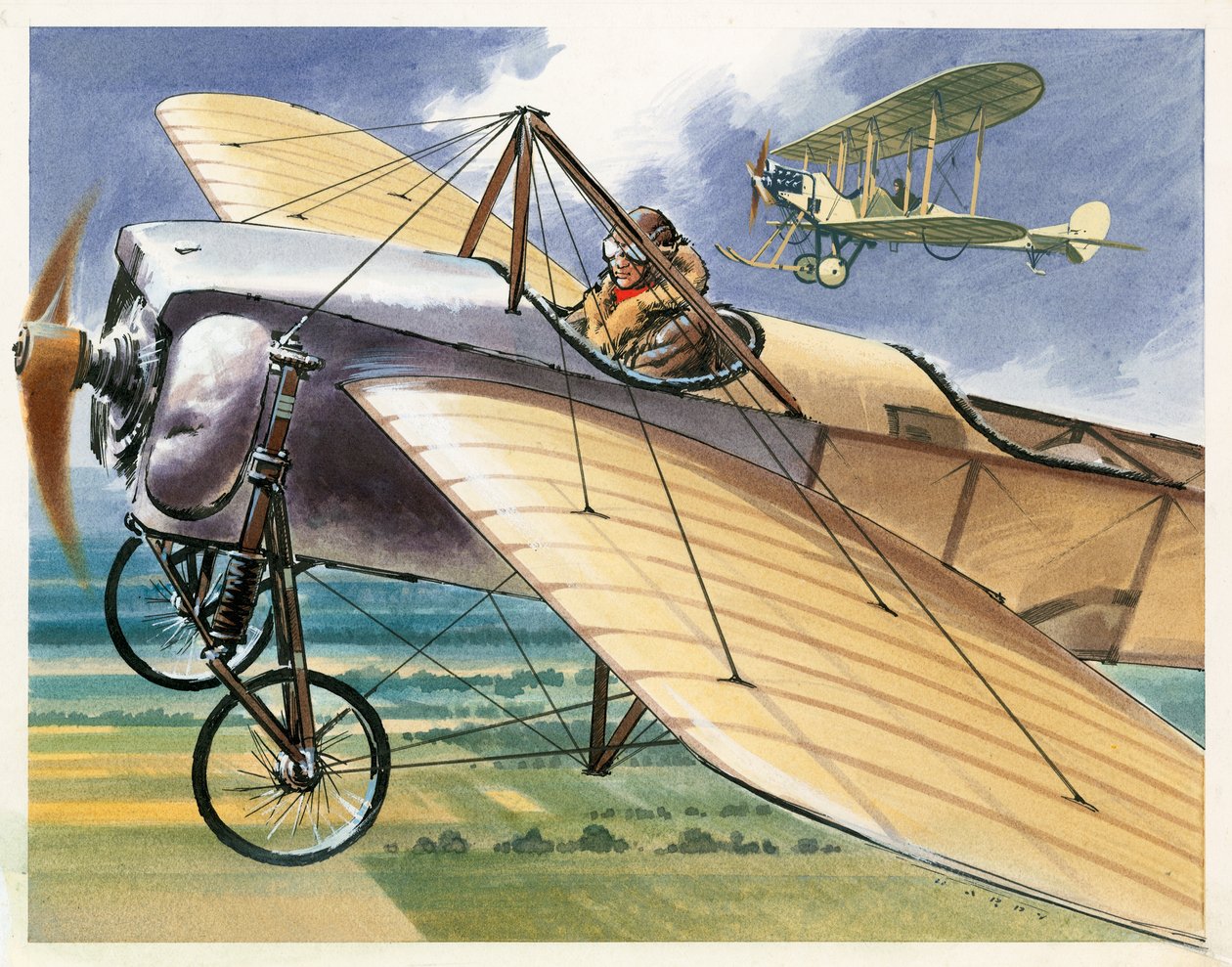 Bleriot XI 单翼飞机 作者 威尔夫（20世纪）哈代