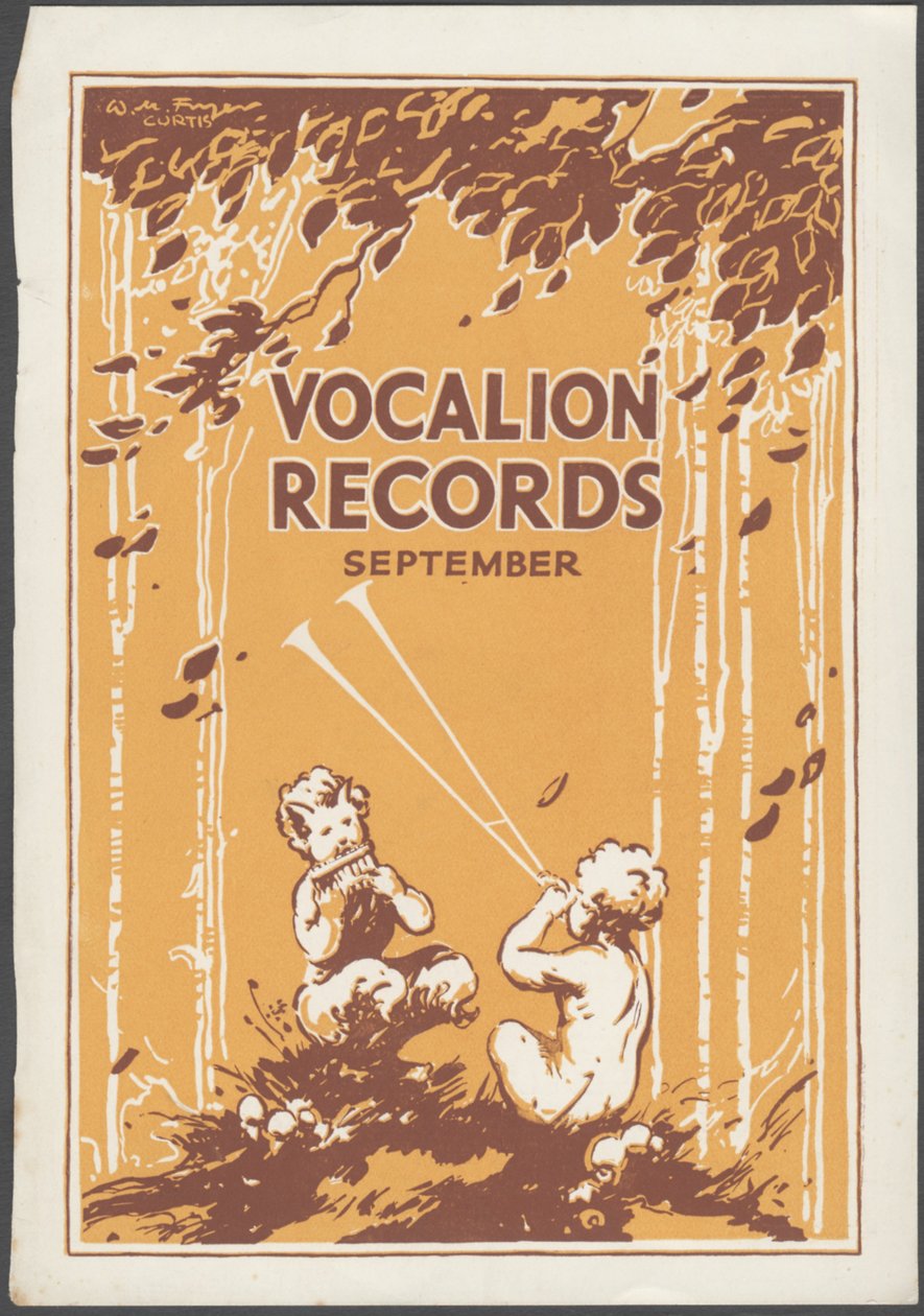 Vocalion唱片公司公告, 1920年代 作者 Wilfred Fryer，柯蒂斯广告公司