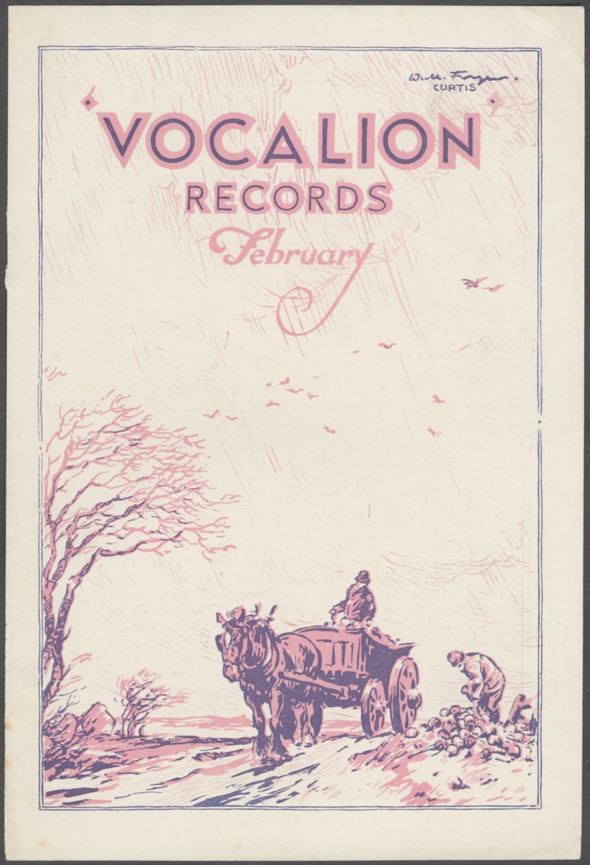 Vocalion唱片公司公告, 1920年代 作者 Wilfred Fryer，柯蒂斯广告公司