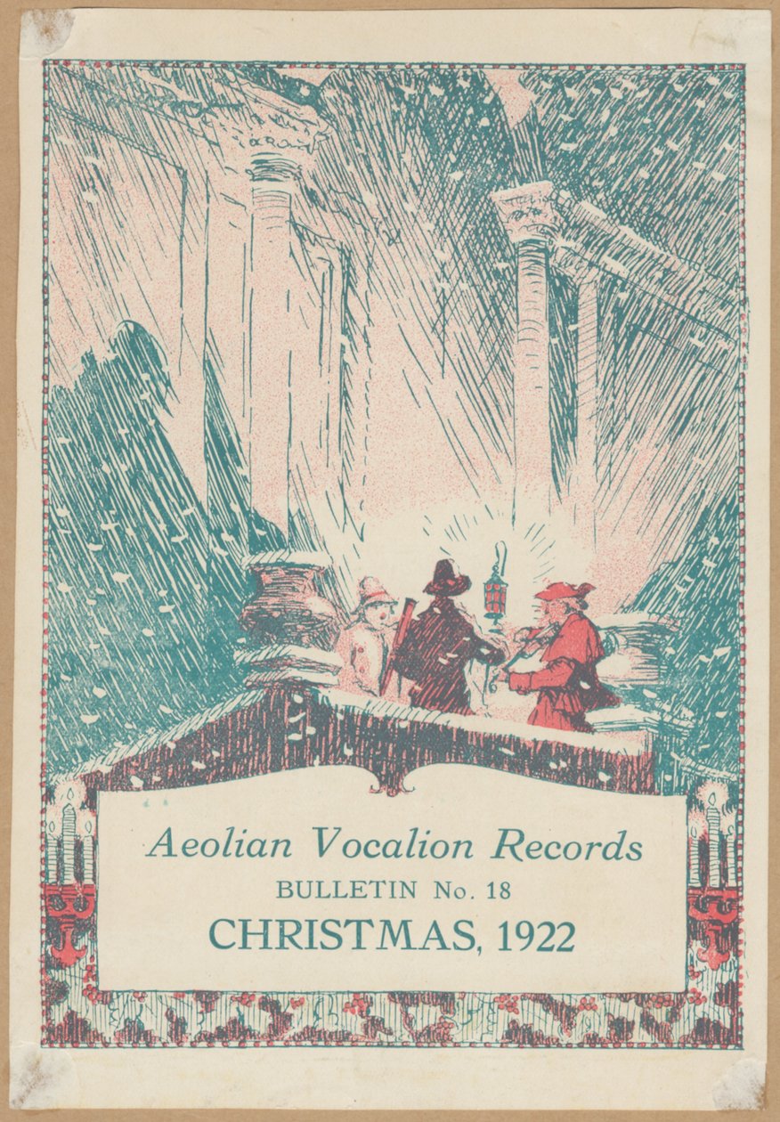 Vocalion唱片公告，1922年圣诞节 作者 Wilfred Fryer，柯蒂斯广告公司