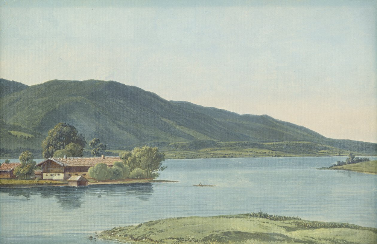 Tegernsee（纸上放下油纸） 作者 威廉·亚历山大·科贝尔