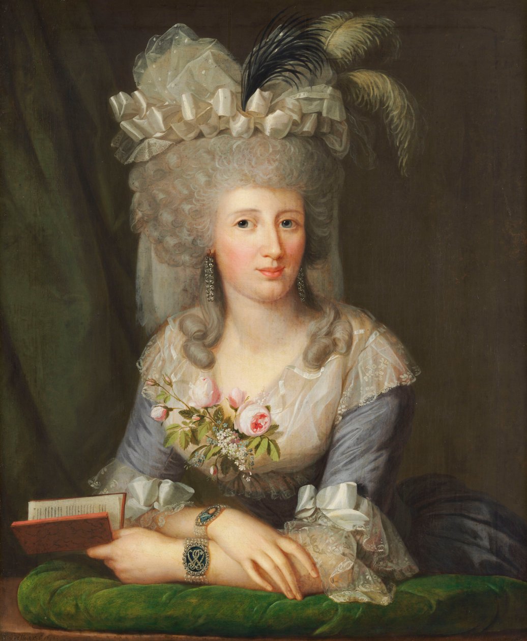 Caroline von Schlotheim的肖像（1766-1847） 作者 威廉·伯特纳