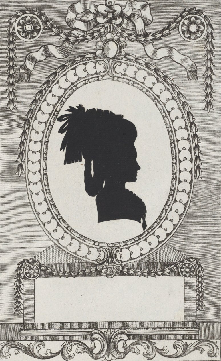 洛德罗尼伯爵夫人的剪影，1784-1834。 作者 威廉·阿克曼