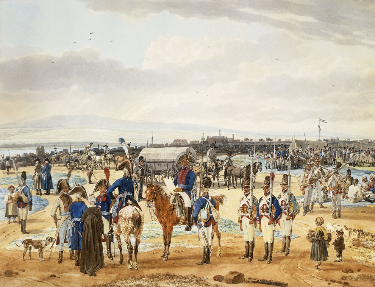 L Camping Bravo Palatine（Camp de）L“ Infanterie Bravo Palatine，1803 作者 威廉·亚历山大·科贝尔