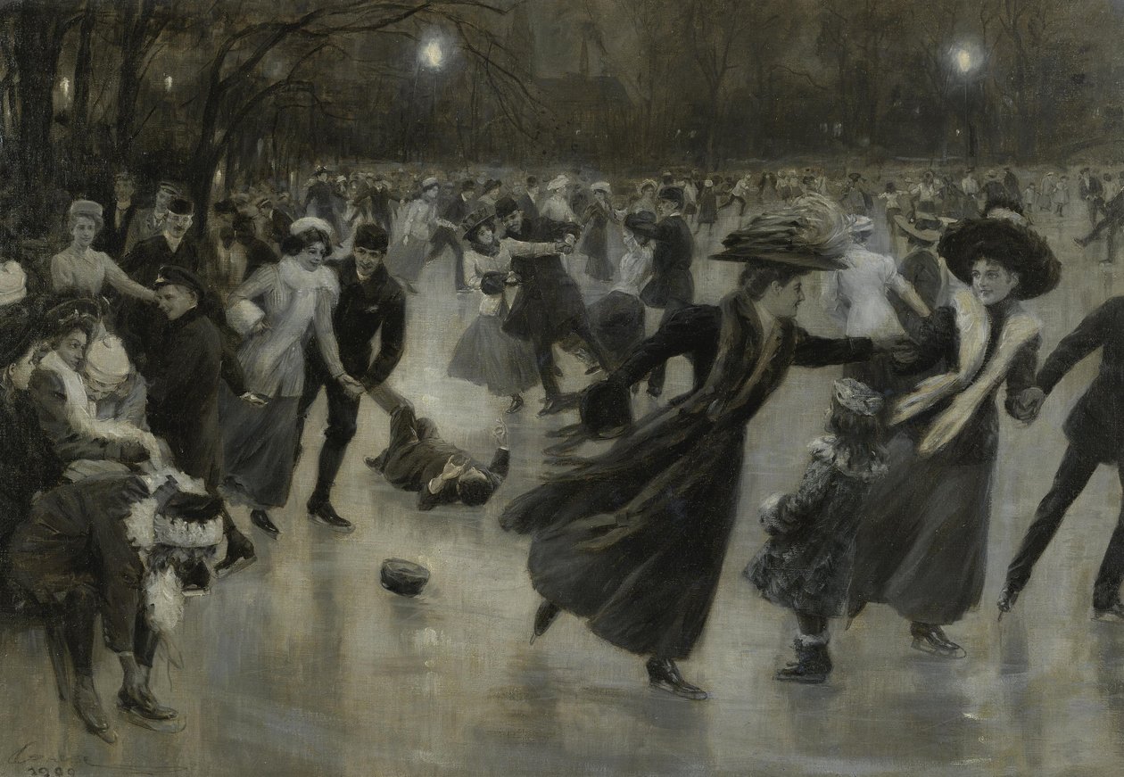 冰上派对，1909年 作者 威廉·高斯（Wilhelm Gause）