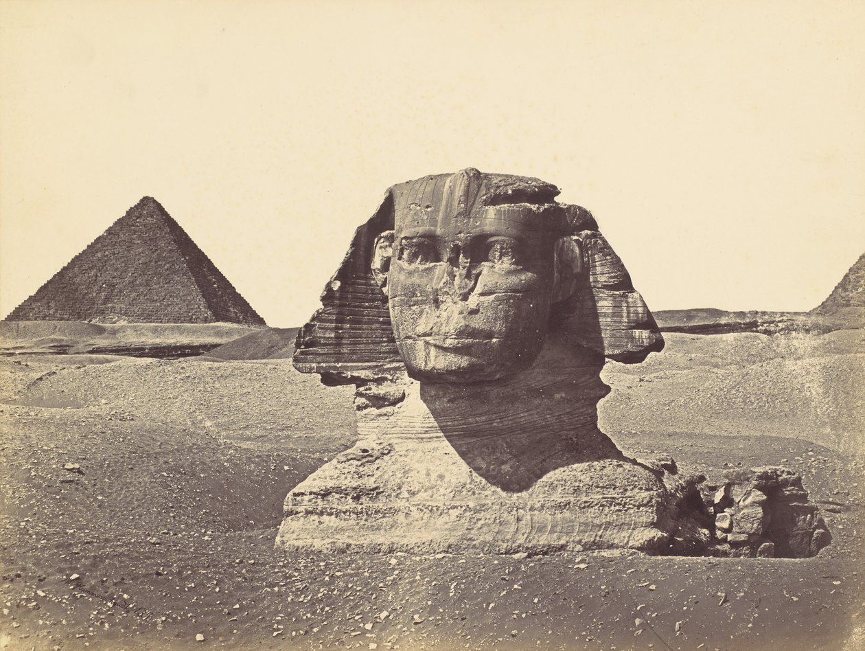 Sphynx的头部，约1860年。 作者 威廉·哈默施密特