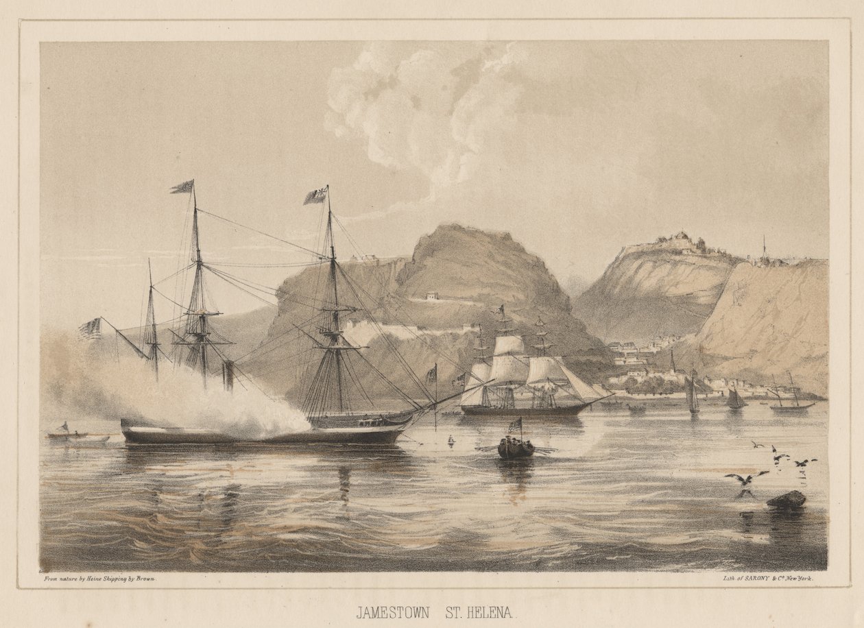 詹姆斯敦，圣赫勒拿，1855年 作者 威廉·约瑟夫·海涅