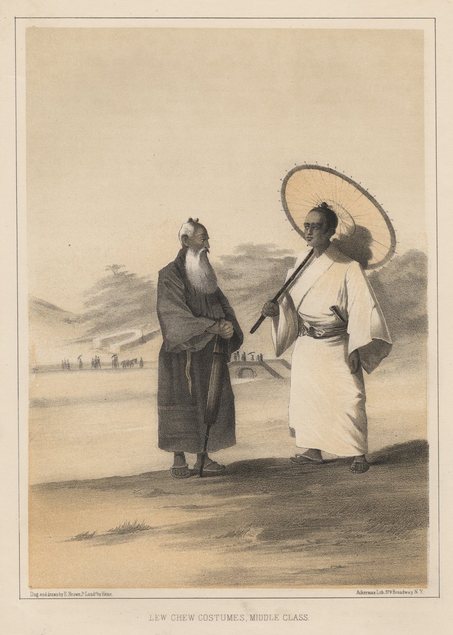 Lew Chew服装，中产阶级，1855年 作者 威廉·约瑟夫·海涅