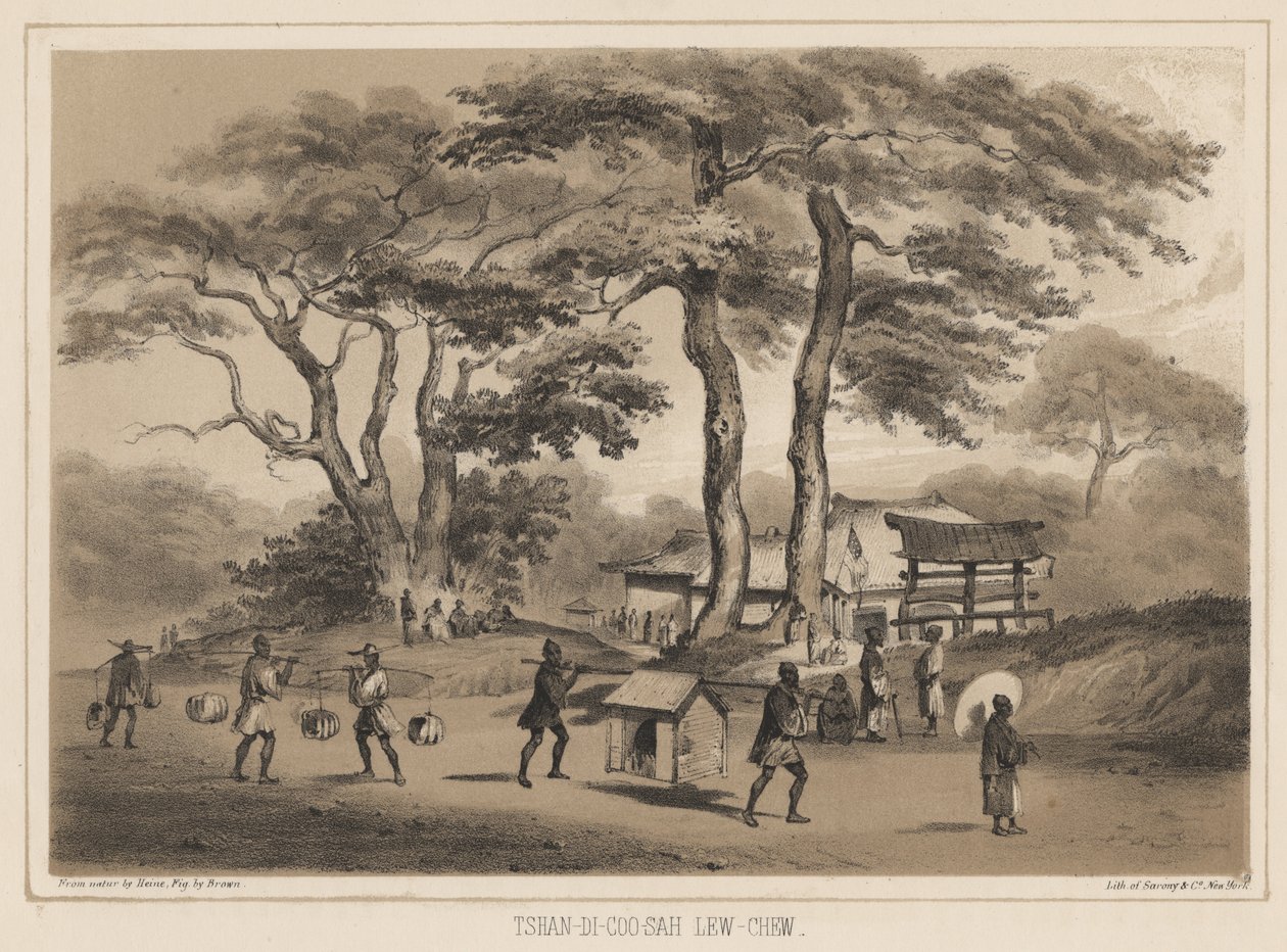 Tshan-Di-Coo-Sah，Lew Chew，1855（石版画） 作者 威廉·约瑟夫·海涅
